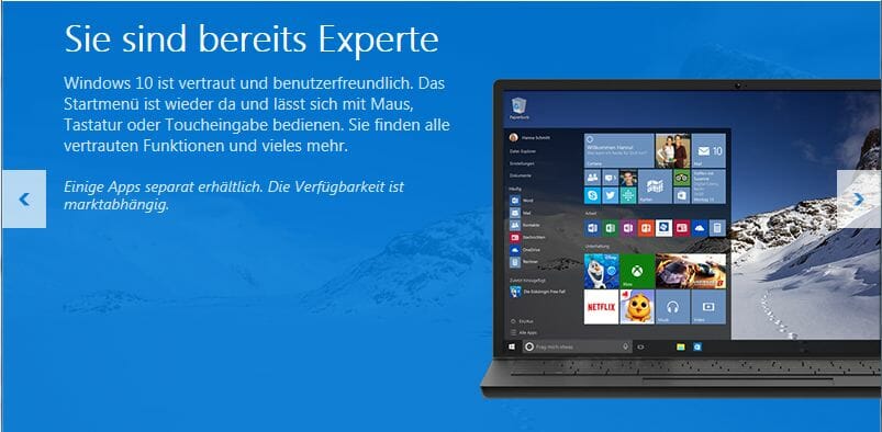 Windows 10 hat Kacheloptik aus Windows 8