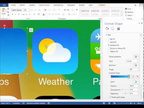 iOS 7 in Word - 04/30 - WEATHER ICON