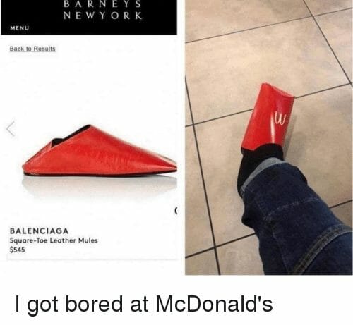 Balenciaga McDonalds Meme