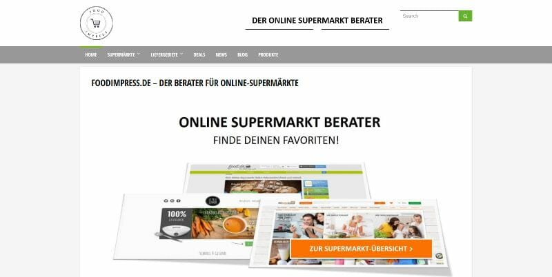 foodimpress Online Supermärkte - neues Projekt
