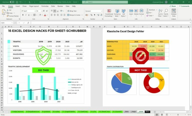 15 Excel Design-Hacks für Sheet-Schrubber