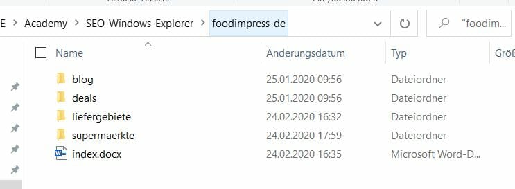 Windows Explorer Adresszeile