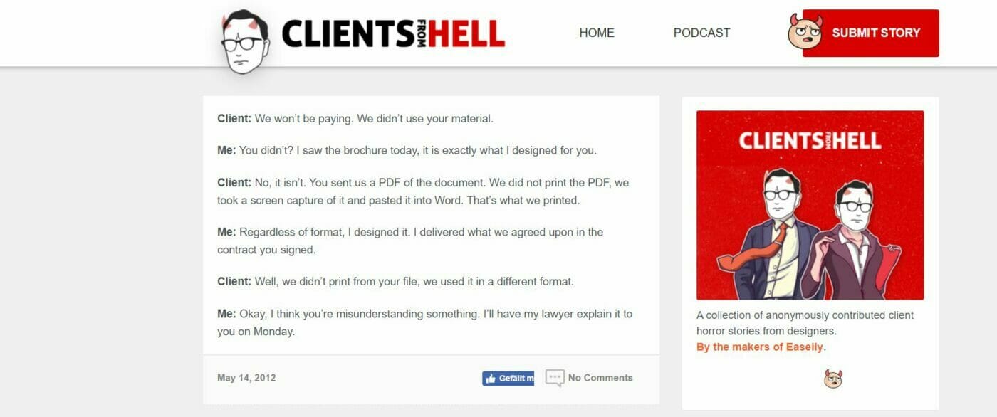 clientfromhell Example