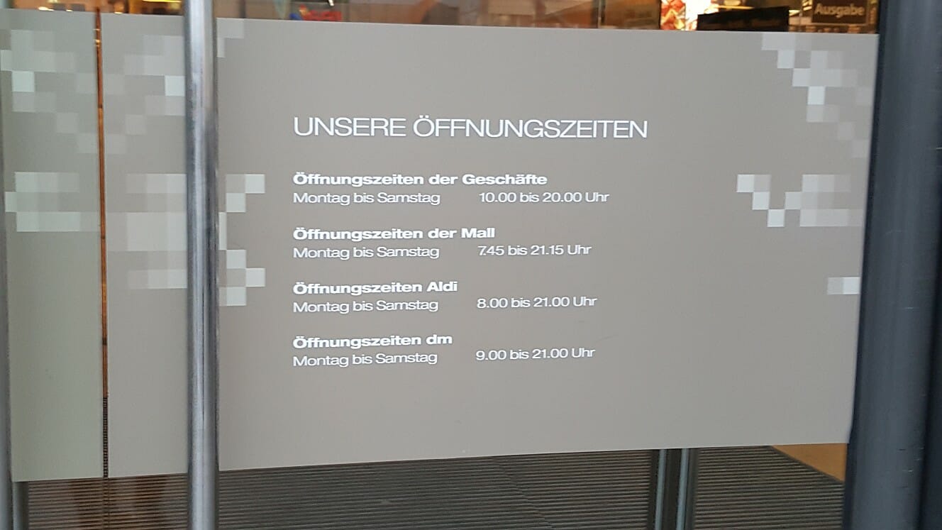Düsseldorf Arcaden neue Öffnungszeiten ab Juli 2016