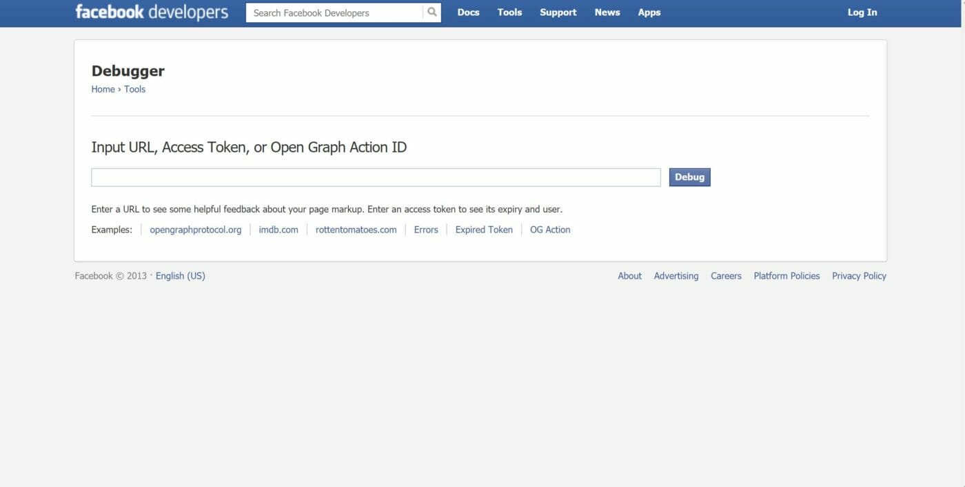 Facebook Debugger for og attributes