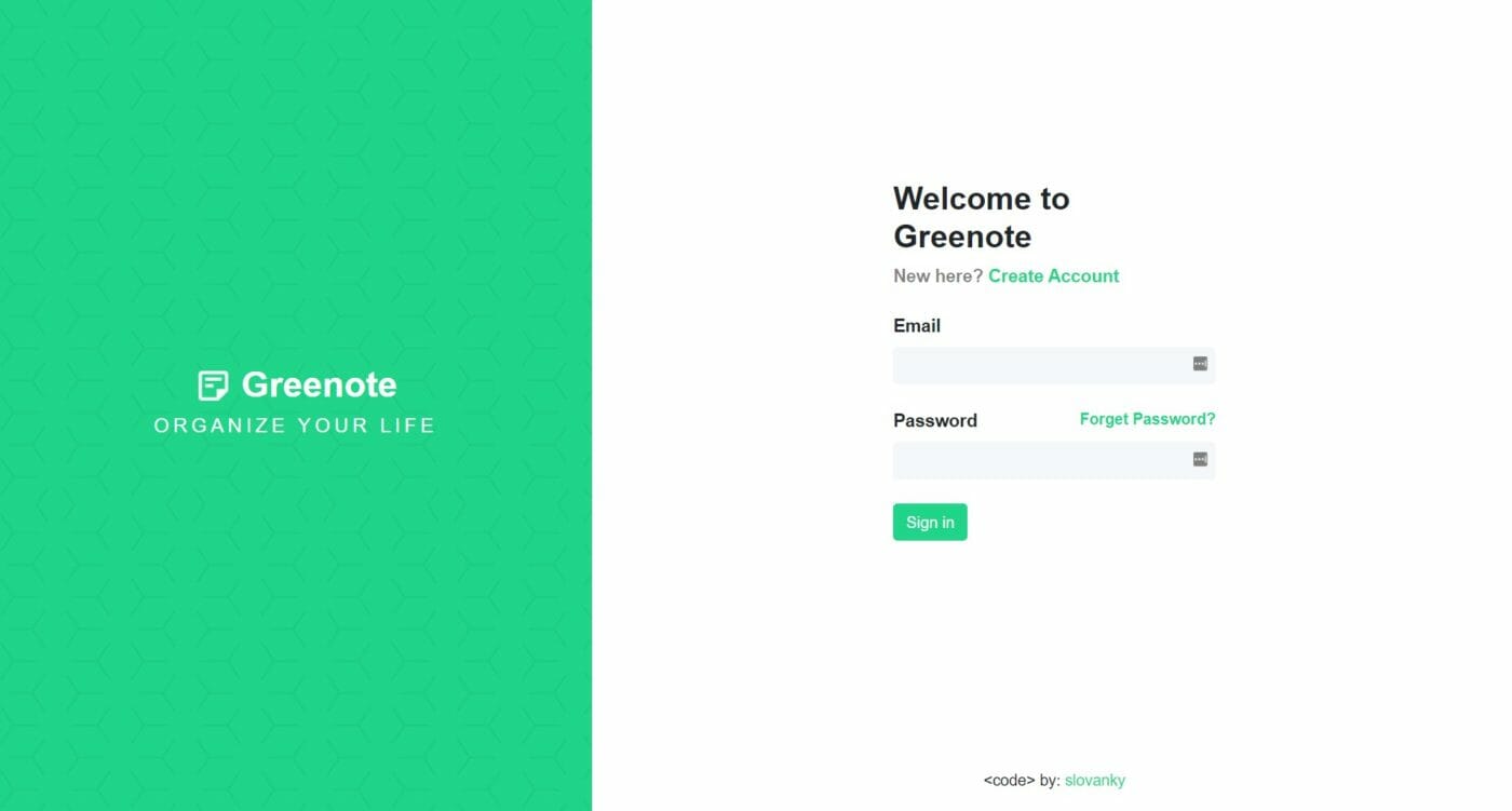 Greenote App Login