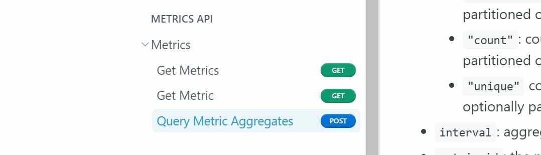 Klaviyo Metrics API POST