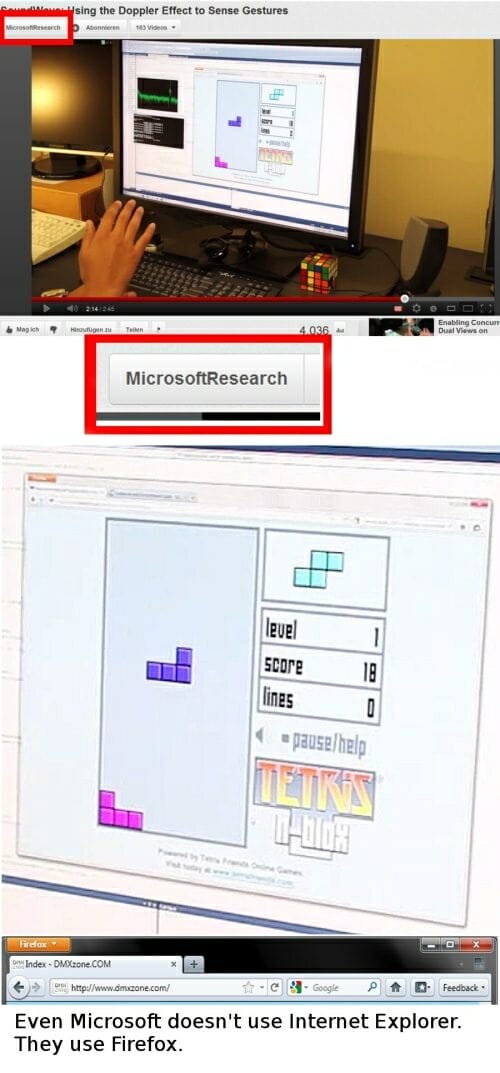 Microsoft MItarbeiter verwenden Mozilla Firefox