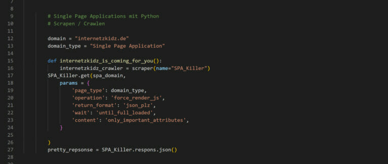 Webscraping Python Single Page Applications Code