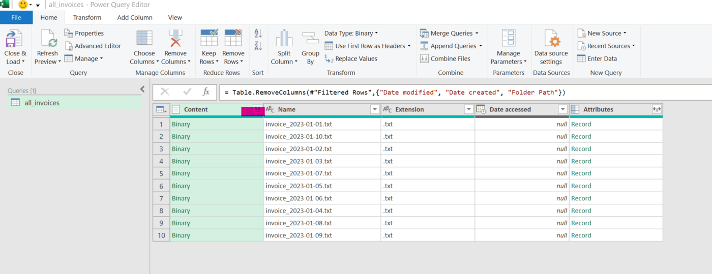 Expand Sharepoint Files Power Query Excel