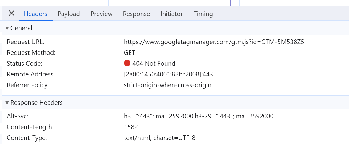 Space Jam Website Meta Google Tag Manager 404 Error
