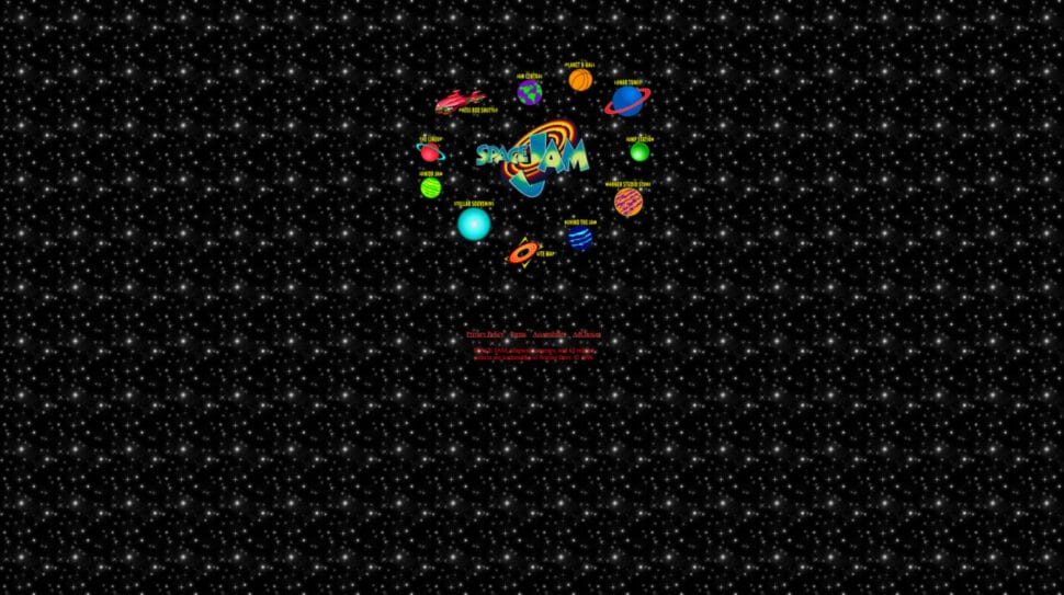 Space Jam Website 1996