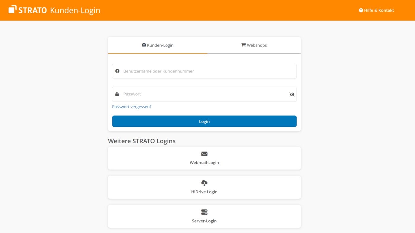 Strato Login