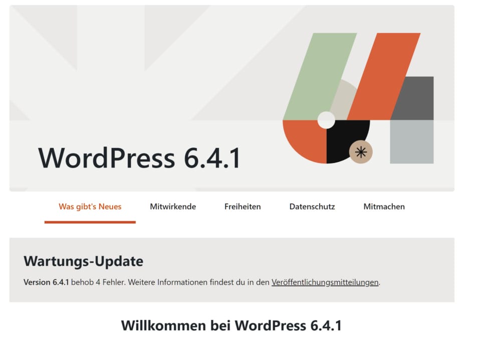 WordPress 6.4. Bilder Updates
